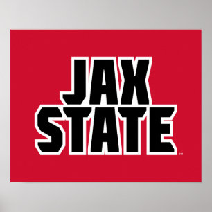 Poster Jacksonville State University JAX STATE Bold Text