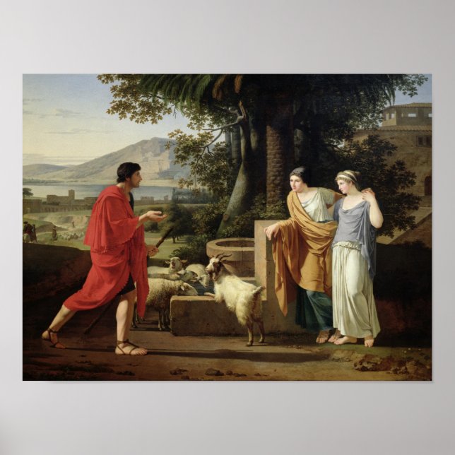 Poster Jacob avec les filles de Laban, 1787 (Devant)