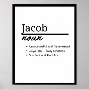 Poster Jacob, Garçon Nom Personnalisé Définition