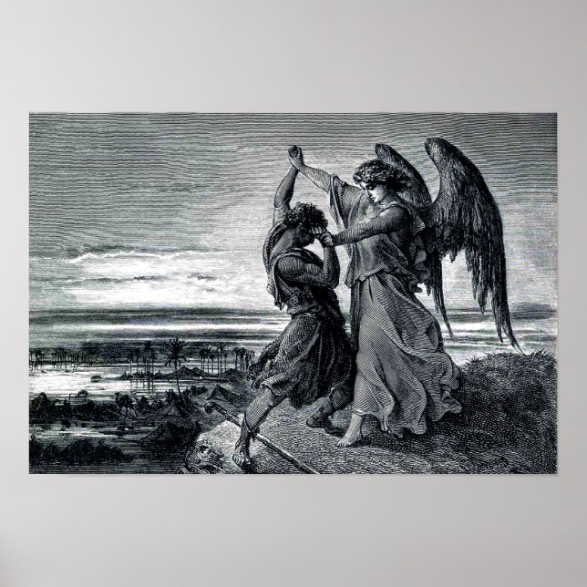 Poster Jacob lutte avec l'ange (Gn. 32:24-32) (Devant)