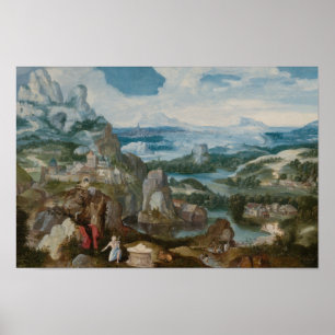 Poster Jacob Patinir - Paysage avec Saint pénitent