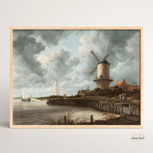 Poster Jacob van Ruisdael Moulin à vin à Wijk bij Duurste