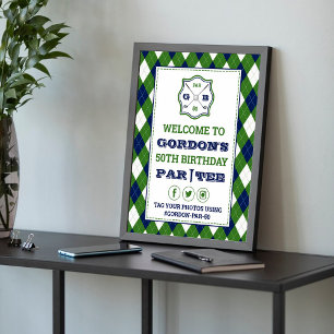 Poster Jacquard moderne Motif Golf N'importe quel âge Sig