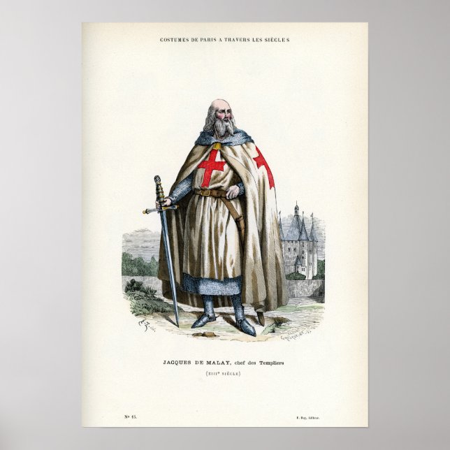 Poster Jacques de Molay - Templier de Chevalier (Devant)