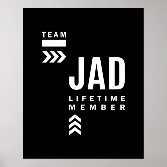 Poster Jad Nom personnalisé Anniversaire Cadeau (Devant)