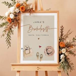 Poster JADE Bohemian Napa Vin Pays Bachelorette