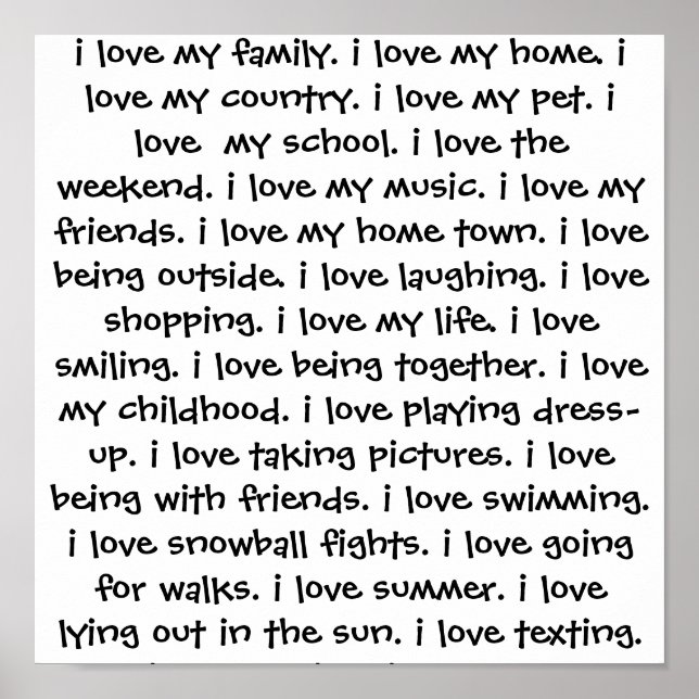 Poster j'adore... (Devant)