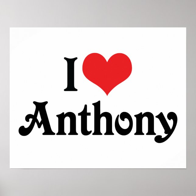 Poster J'adore Anthony (Devant)