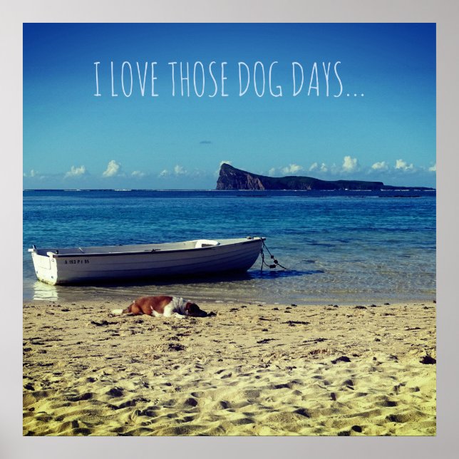 Poster J'adore ces jours de chien... (Devant)
