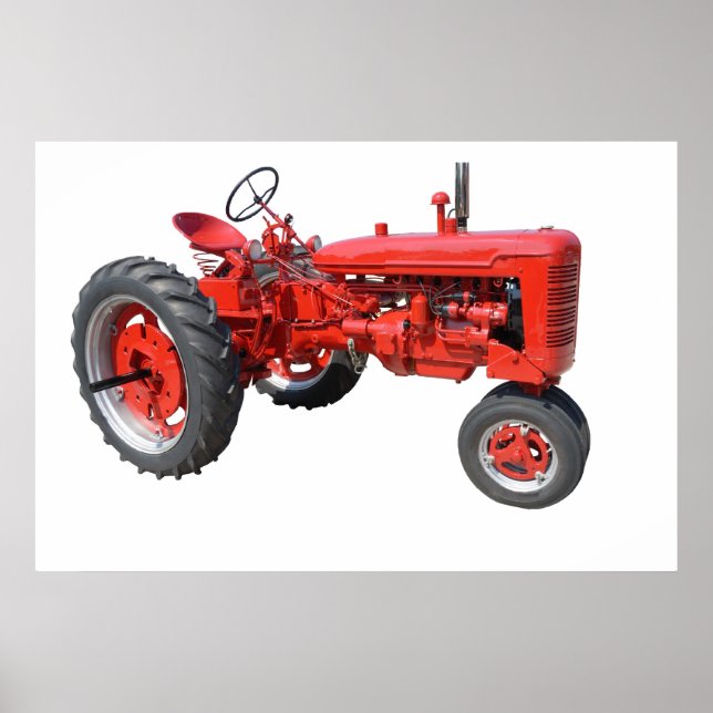 Poster J'adore ces vieux tracteurs (Devant)