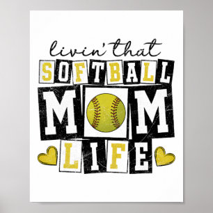 Poster J'adore cette vie de maman douce Mère Maman Fille