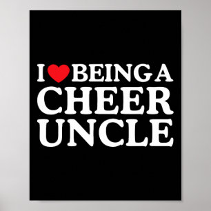 Poster J'adore être un oncle cheerleader Équipe de cheerl