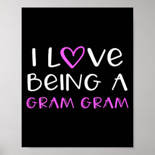 Poster J'adore être une grand-mère gram-gram mignonne et