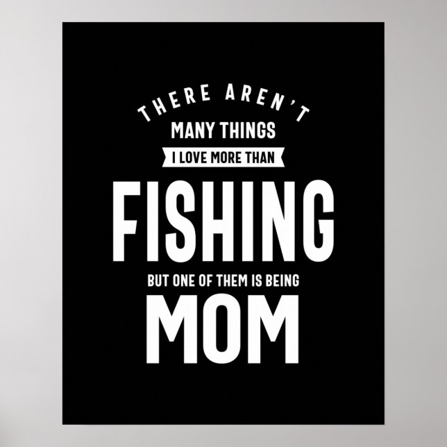 Poster J'adore la pêche. J'aime être une maman (Devant)