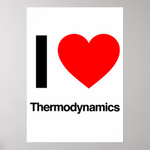 Poster j'adore la thermodynamique