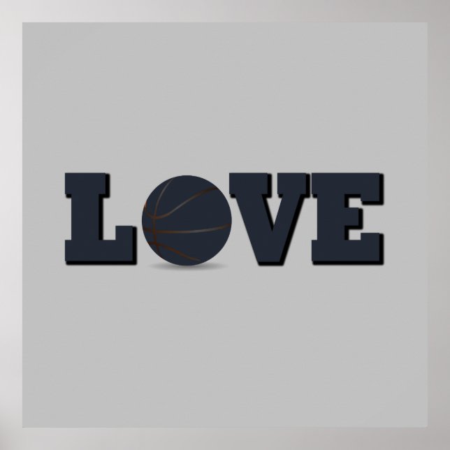 Poster j'adore le basket-ball (Devant)