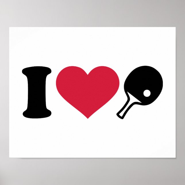 Poster J'adore le ping-pong Ping (Devant)