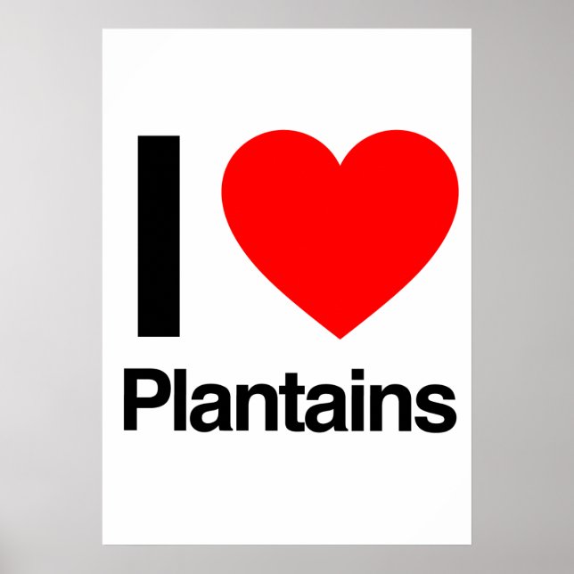 Poster j'adore les plantains (Devant)