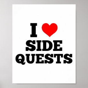 Poster J'adore les quêtes secondaires - Joueur de rave ED
