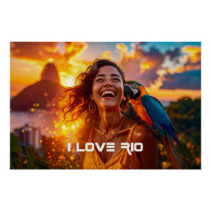 POSTER J'ADORE RIO - RIO DE JANEIRO