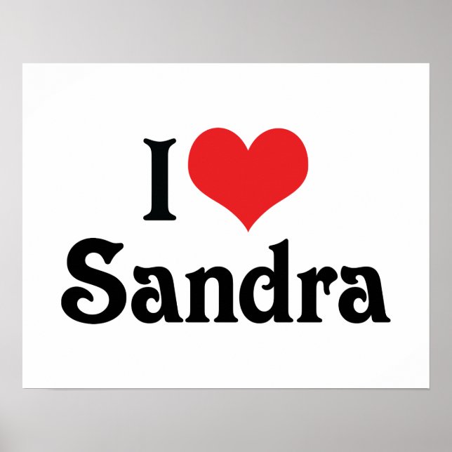 Poster J'adore Sandra (Devant)