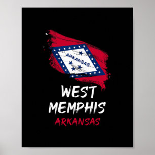 Poster J'adore West Memphis Arkansas Splatter Trip Vacanc