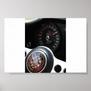 Poster Jaguar à la vitesse