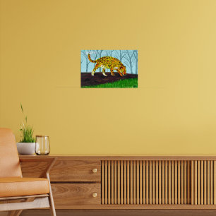 Poster Jaguar Big Chat Faune animal Art