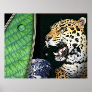 Poster jaguar de la terre