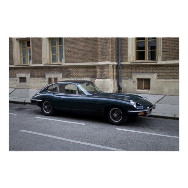Poster Jaguar E-Type Hardtop (Devant)