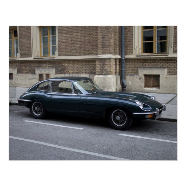 Poster Jaguar E-Type Hardtop (Devant)
