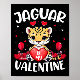 Poster Jaguar Est Mon Amant De La Saint-Valentin Cœur Jag