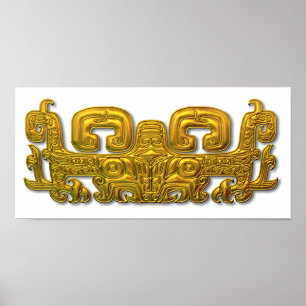 Poster Jaguar maya - or