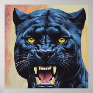 Poster Jaguar - Panthère noire