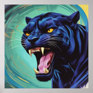 Poster Jaguar - Panthère noire