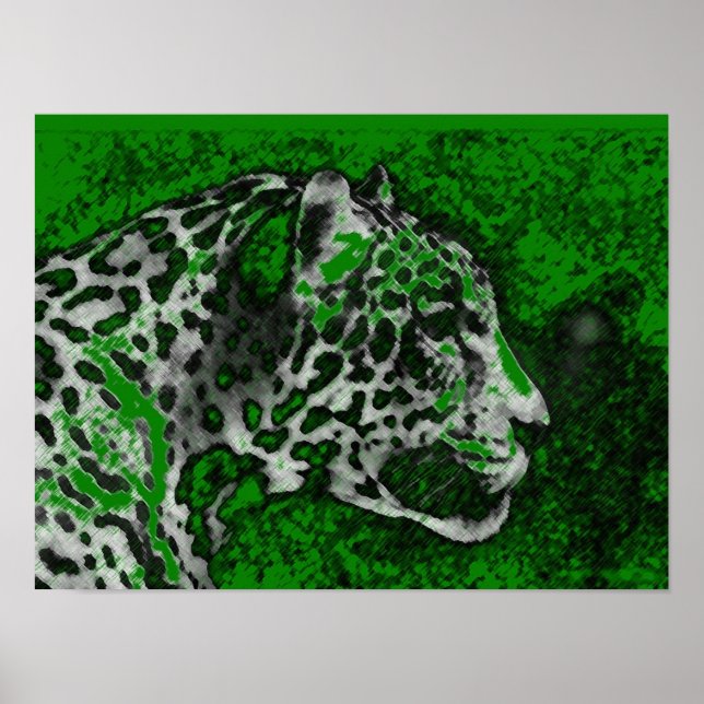 Poster Jaguar Pop Art (Devant)