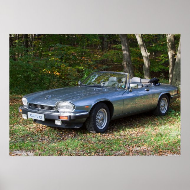 Poster Jaguar XJS V12 Cabriolet (Devant)