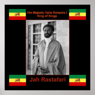 Poster Jah Rastafari, Haile Selassie I Canvas Imprimer 3 