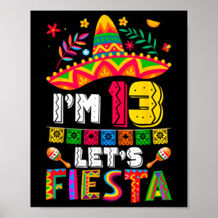 Poster J'ai 13 ans Fêtons 13ème anniversaire Mexique