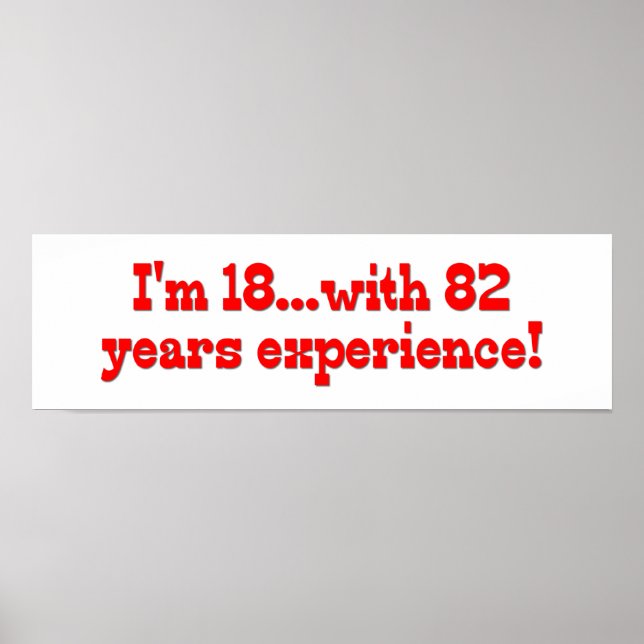 Poster J'ai 18 ans avec 82 ans d'expérience (Devant)