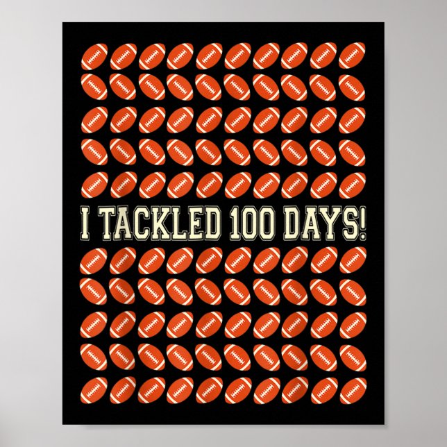 Poster J'Ai Attaqué 100 Jours D'École, Football 100E Jour (Devant)