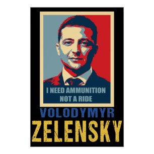 Poster J'ai besoin de munitions, pas d'un tour, Volodymyr