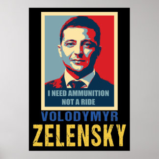 Poster J'ai besoin de munitions, pas d'un tour, Volodymyr