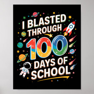 Poster J'Ai Blessé Pendant 100 Jours D'École 100E Jour Ga