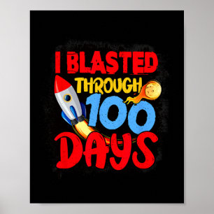 Poster J'Ai Blessé Pendant 100 Jours D'Enseignants