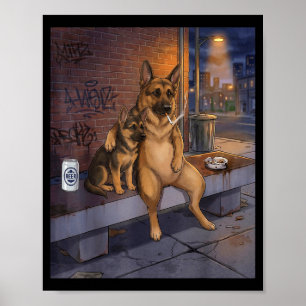 Poster J'ai Ce Chien En Moi Drôle De Berger Allemand Qui 