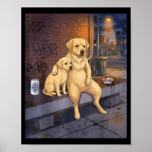 Poster J'ai Ce Chien En Moi Drôle Labrador Retriever Fumé