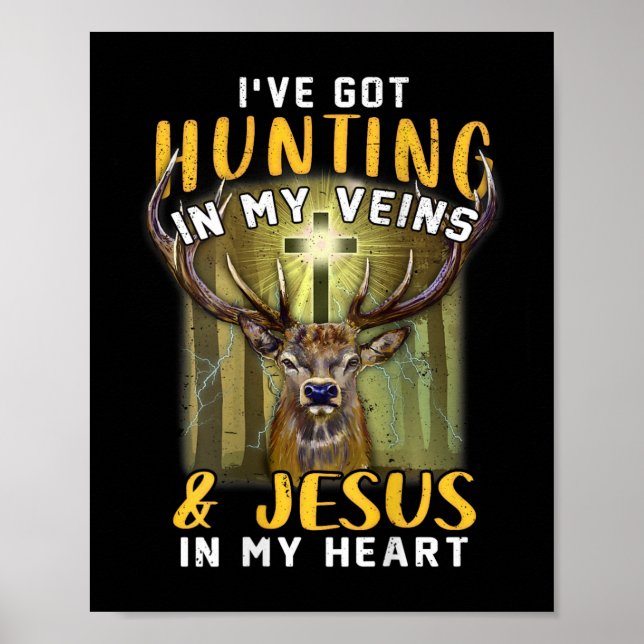 Poster J'Ai Chasse Dans Mes Veines Jésus Dans Mon Coeur (Devant)