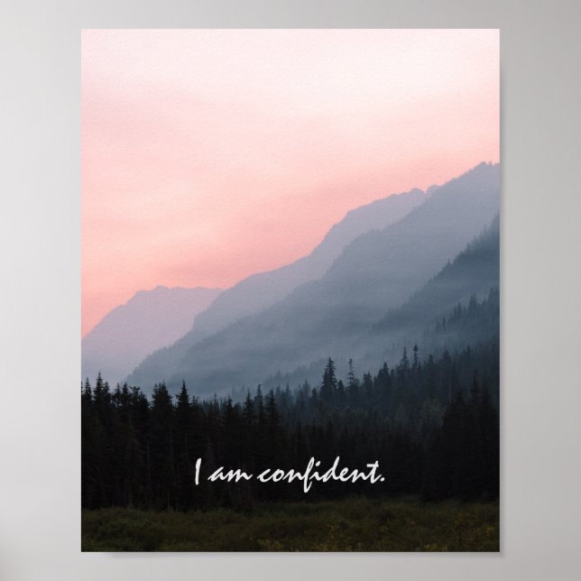 Poster J'ai confiance Positive Affirmation Landscape (Devant)