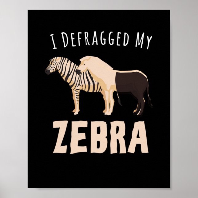 Poster J'Ai Défrayé Mon Zebra (Devant)